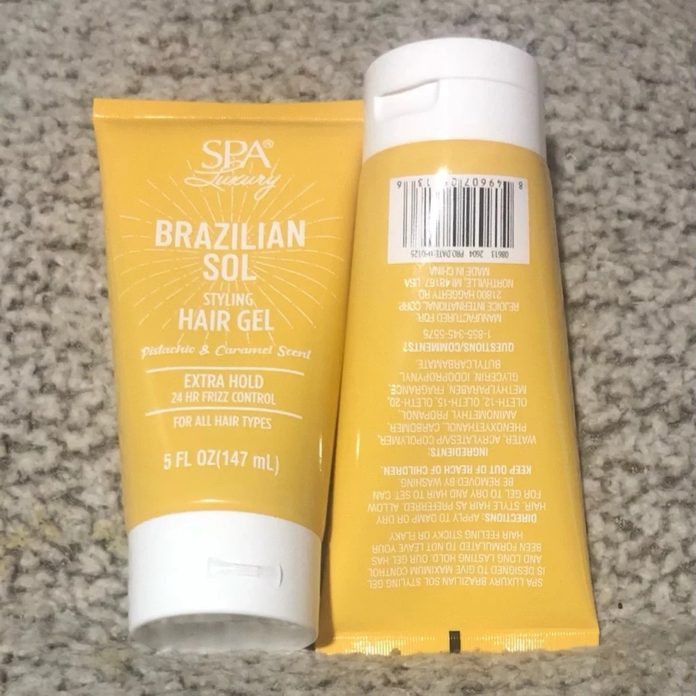 Spa Luxury Brazilian Sol Hair Gel for All Hair Types 5 Oz Each (Set Of 2)